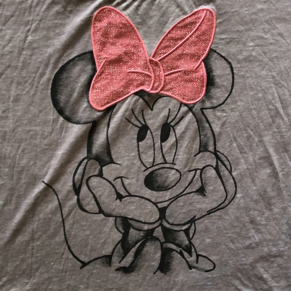 Walt Disney World Disneyland Appliquéd Shimmer Minnie Mouse - Picture 3 of 16